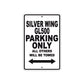 Silver Wing GL500 Motorcycle Parking Only All Others Will Be Towed Aluminum Metal Sign