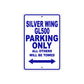 Silver Wing GL500 Motorcycle Parking Only All Others Will Be Towed Aluminum Metal Sign