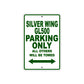 Silver Wing GL500 Motorcycle Parking Only All Others Will Be Towed Aluminum Metal Sign