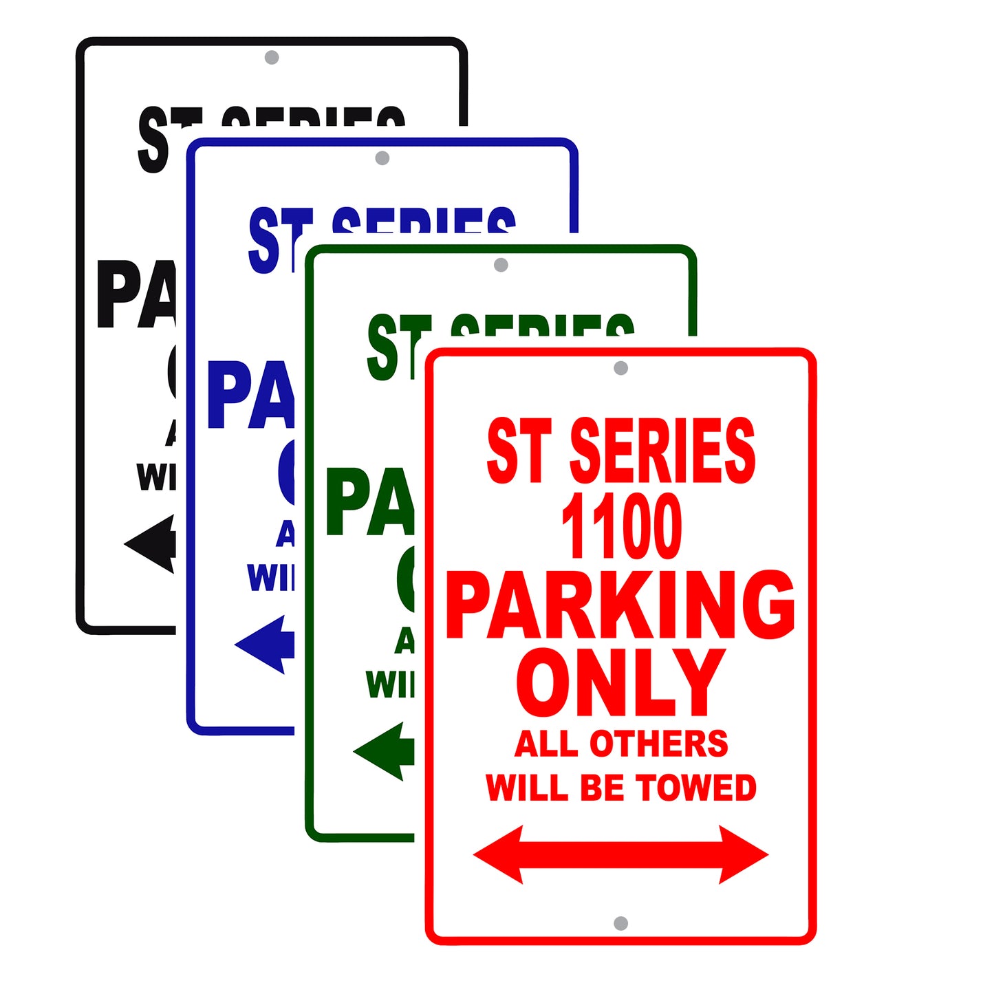 ST Series 1100 Motorcycle Parking Only All Others Will Be Towed Aluminum Metal Sign