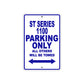 ST Series 1100 Motorcycle Parking Only All Others Will Be Towed Aluminum Metal Sign