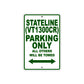 Stateline (VT1300CR) Motorcycle Parking Only All Others Will Be Towed Aluminum Metal Sign