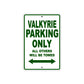 Valkyrie Motorcycle Parking Only All Others Will Be Towed Aluminum Metal Sign