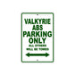 Valkyrie ABS Motorcycle Parking Only All Others Will Be Towed Aluminum Metal Sign