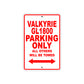 Valkyrie 1800 Motorcycle Parking Only All Others Will Be Towed Aluminum Metal Sign