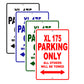 XL 175 Motorcycle Parking Only All Others Will Be Towed Aluminum Metal Sign