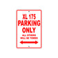 XL 175 Motorcycle Parking Only All Others Will Be Towed Aluminum Metal Sign