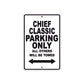 Chief Classic Motorcycle Parking Only All Others Will Be Towed Aluminum Metal Sign