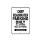 Chief Roadmaster Motorcycle Parking Only All Others Will Be Towed Aluminum Metal Sign