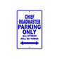 Chief Roadmaster Motorcycle Parking Only All Others Will Be Towed Aluminum Metal Sign