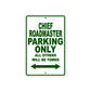 Chief Roadmaster Motorcycle Parking Only All Others Will Be Towed Aluminum Metal Sign