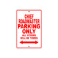 Chief Roadmaster Motorcycle Parking Only All Others Will Be Towed Aluminum Metal Sign