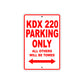 Kawasaki KDX 220 Motorcycle Parking Only All Others Will Be Towed Aluminum Metal Sign