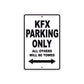 Kawasaki KFX Motorcycle Parking Only All Others Will Be Towed Aluminum Metal Sign