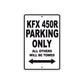 Kawasaki KFX 450R Motorcycle Parking Only All Others Will Be Towed Aluminum Metal Sign