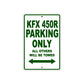 Kawasaki KFX 450R Motorcycle Parking Only All Others Will Be Towed Aluminum Metal Sign