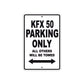 Kawasaki KFX 50 Motorcycle Parking Only All Others Will Be Towed Aluminum Metal Sign