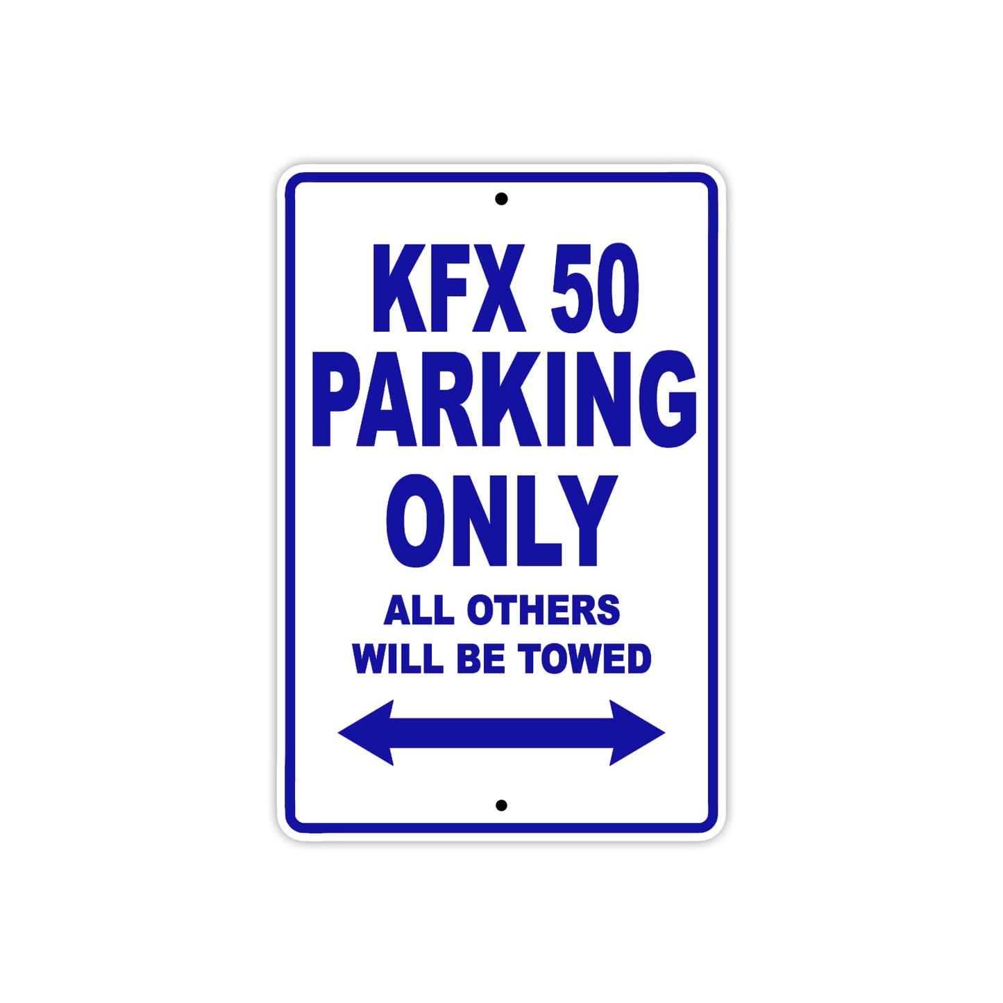 Kawasaki KFX 50 Motorcycle Parking Only All Others Will Be Towed Aluminum Metal Sign