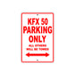Kawasaki KFX 50 Motorcycle Parking Only All Others Will Be Towed Aluminum Metal Sign