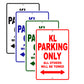 Kawasaki KL Motorcycle Parking Only All Others Will Be Towed Aluminum Metal Sign