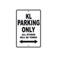 Kawasaki KL Motorcycle Parking Only All Others Will Be Towed Aluminum Metal Sign