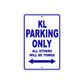 Kawasaki KL Motorcycle Parking Only All Others Will Be Towed Aluminum Metal Sign