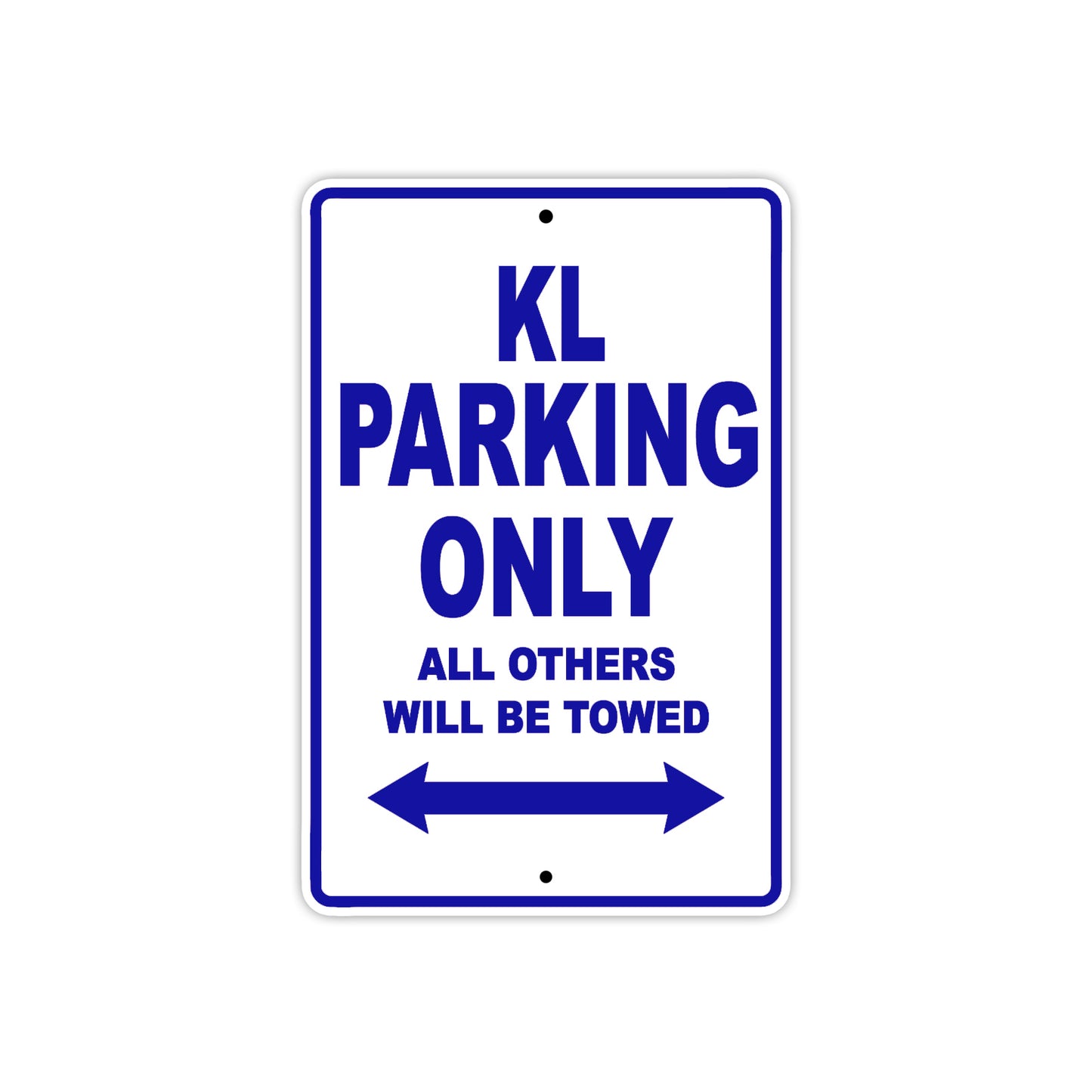 Kawasaki KL Motorcycle Parking Only All Others Will Be Towed Aluminum Metal Sign