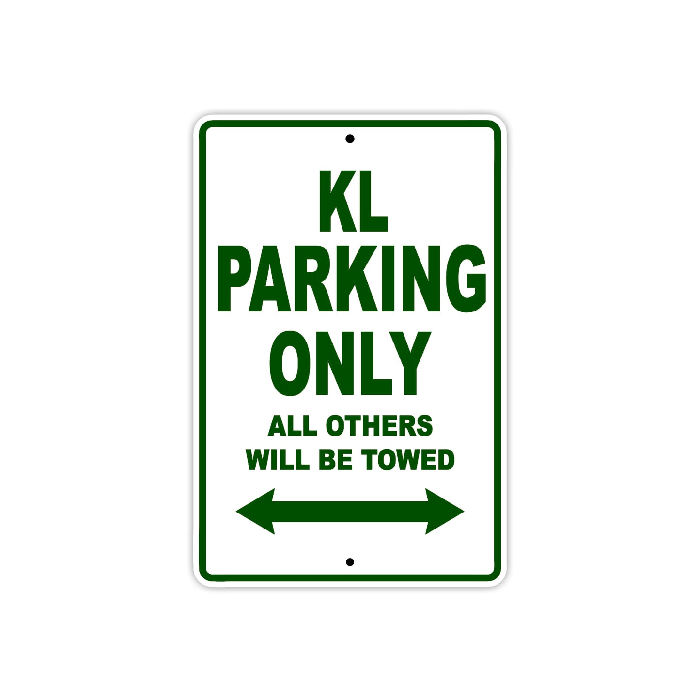 Kawasaki KL Motorcycle Parking Only All Others Will Be Towed Aluminum Metal Sign