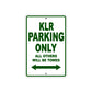 Kawasaki KLR Motorcycle Parking Only All Others Will Be Towed Aluminum Metal Sign