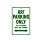 KRF Motorcycle Parking Only All Others Will Be Towed Aluminum Metal Sign
