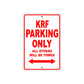 KRF Motorcycle Parking Only All Others Will Be Towed Aluminum Metal Sign