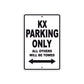 KX Motorcycle Parking Only All Others Will Be Towed Aluminum Metal Sign