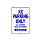 KX Motorcycle Parking Only All Others Will Be Towed Aluminum Metal Sign