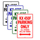 KX 450F Motorcycle Parking Only All Others Will Be Towed Aluminum Metal Sign