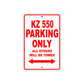 KZ 550 Motorcycle Parking Only All Others Will Be Towed Aluminum Metal Sign