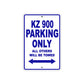 KZ 900 Motorcycle Parking Only All Others Will Be Towed Aluminum Metal Sign