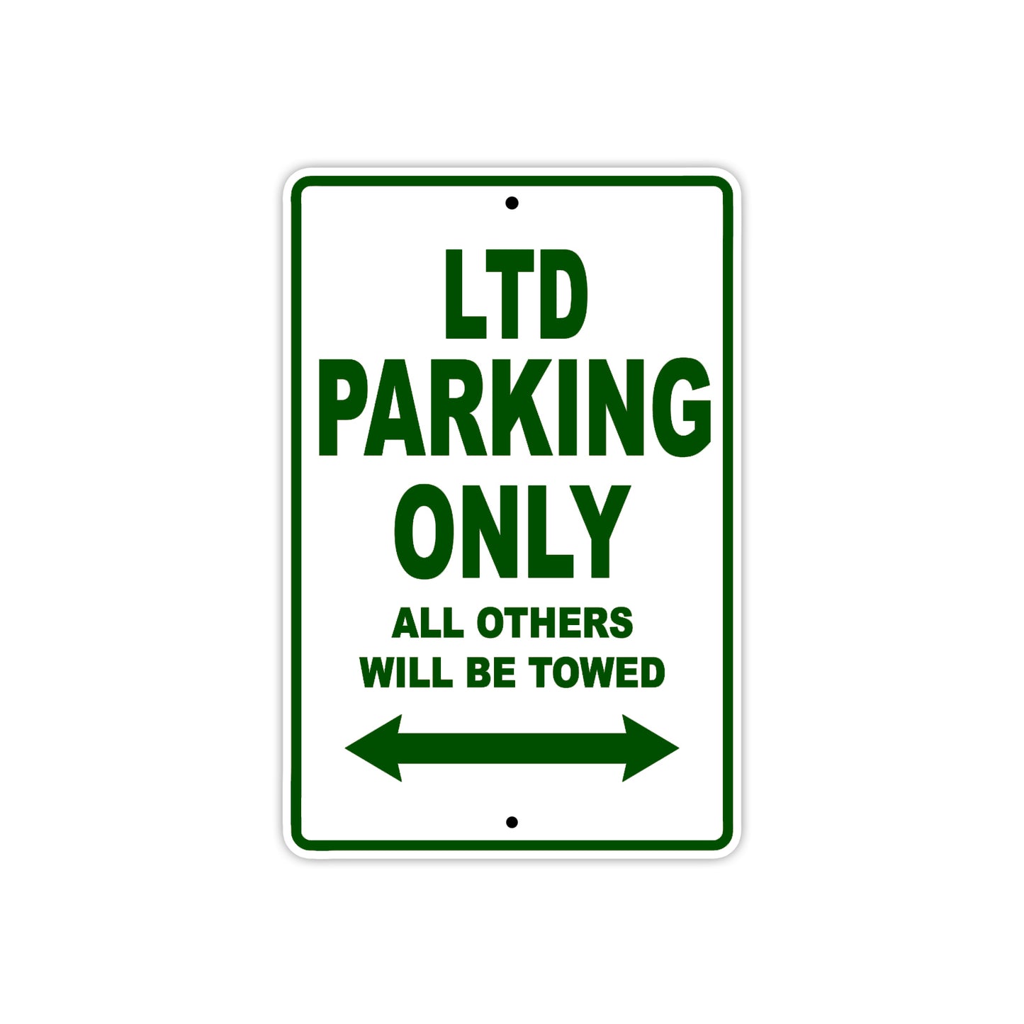 LTD Cycle Parking Only All Others Will Be Towed Aluminum Metal Sign