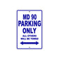 MD90 Motorcycle Parking Only All Others Will Be Towed Aluminum Metal Sign