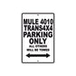 Mule 4010 Trans4X4 Motorcycle Parking Only All Others Will Be Towed Aluminum Metal Sign
