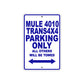 Mule 4010 Trans4X4 Motorcycle Parking Only All Others Will Be Towed Aluminum Metal Sign