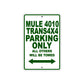 Mule 4010 Trans4X4 Motorcycle Parking Only All Others Will Be Towed Aluminum Metal Sign