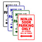 Ninja 500R Motorcycle Parking Only All Others Will Be Towed Aluminum Metal Sign