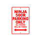 Ninja 500R Motorcycle Parking Only All Others Will Be Towed Aluminum Metal Sign