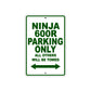 Ninja 600R Motorcycle Parking Only All Others Will Be Towed Aluminum Metal Sign