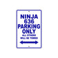 Ninja 636 Motorcycle Parking Only All Others Will Be Towed Aluminum Metal Sign