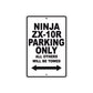 Ninja ZX-10R Motorcycle Parking Only All Others Will Be Towed Aluminum Metal Sign