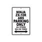 Ninja ZX-10R ABS Motorcycle Parking Only All Others Will Be Towed Aluminum Metal Sign