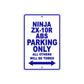 Ninja ZX-10R ABS Motorcycle Parking Only All Others Will Be Towed Aluminum Metal Sign
