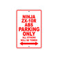 Ninja ZX-10R ABS Motorcycle Parking Only All Others Will Be Towed Aluminum Metal Sign