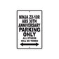 Ninja ZX-10R ABS 30th Anniversary Motorcycle Parking Only All Others Will Be Towed Aluminum Metal Sign